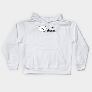 "I'm Dead." Kawaii Skull Design Kids Hoodie